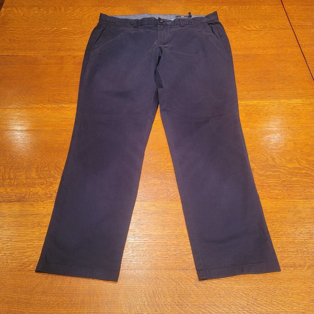Vineyard Vines Breaker Pant Chino Pants Navy Blue Twill Straight 36x30